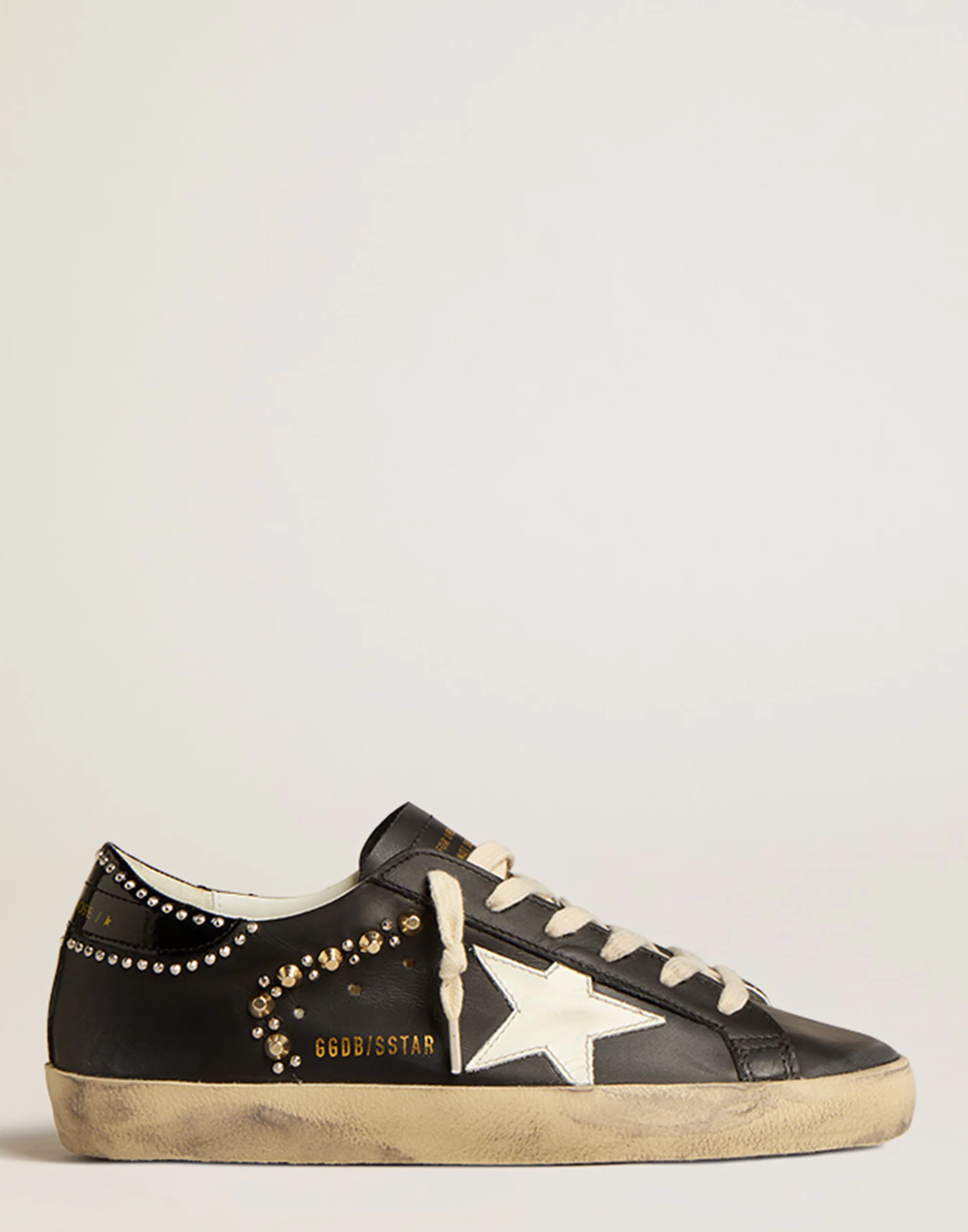 Golden Goose GGDB Black & White Studded Superstar Sneakers Women Men