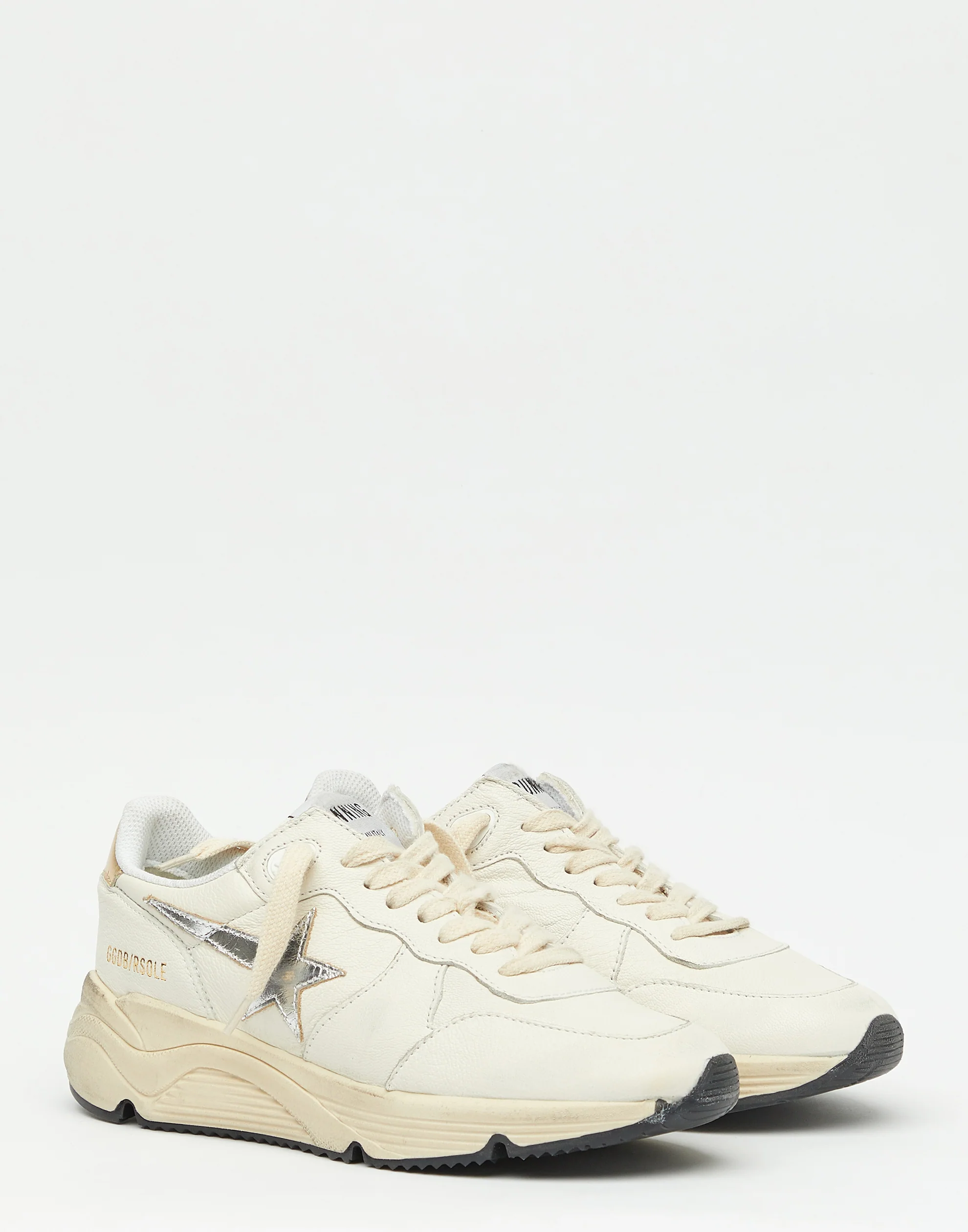Golden Goose GGDB Silver & Gold Running Sole Sneakers Women Men