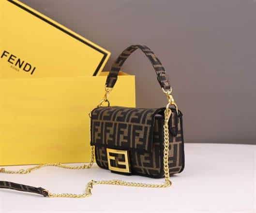 Fendi Baguette Mini Jacquard FF replica