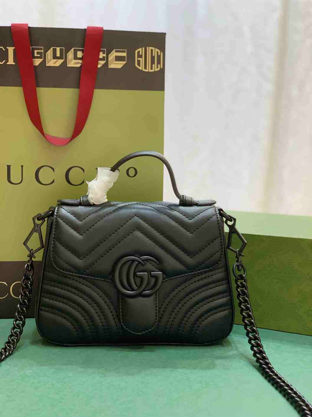 Gucci GG Marmont Mini Top Handle Bag replica