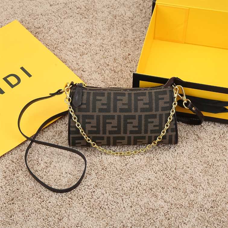 FENDI Zucca Pochette Tobacco replica