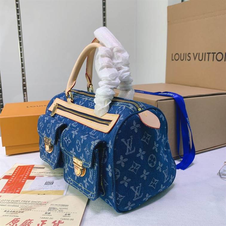 Louis Vuitton Blue Monogram Denim Neo Speedy Bag replica