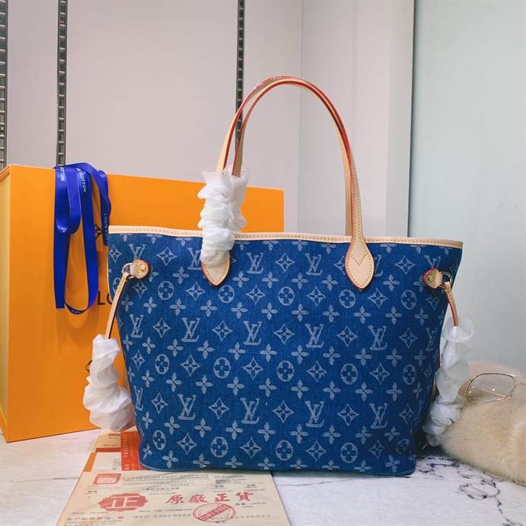 Louis Vuitton Neverfull Classic Tote Denim Style replica
