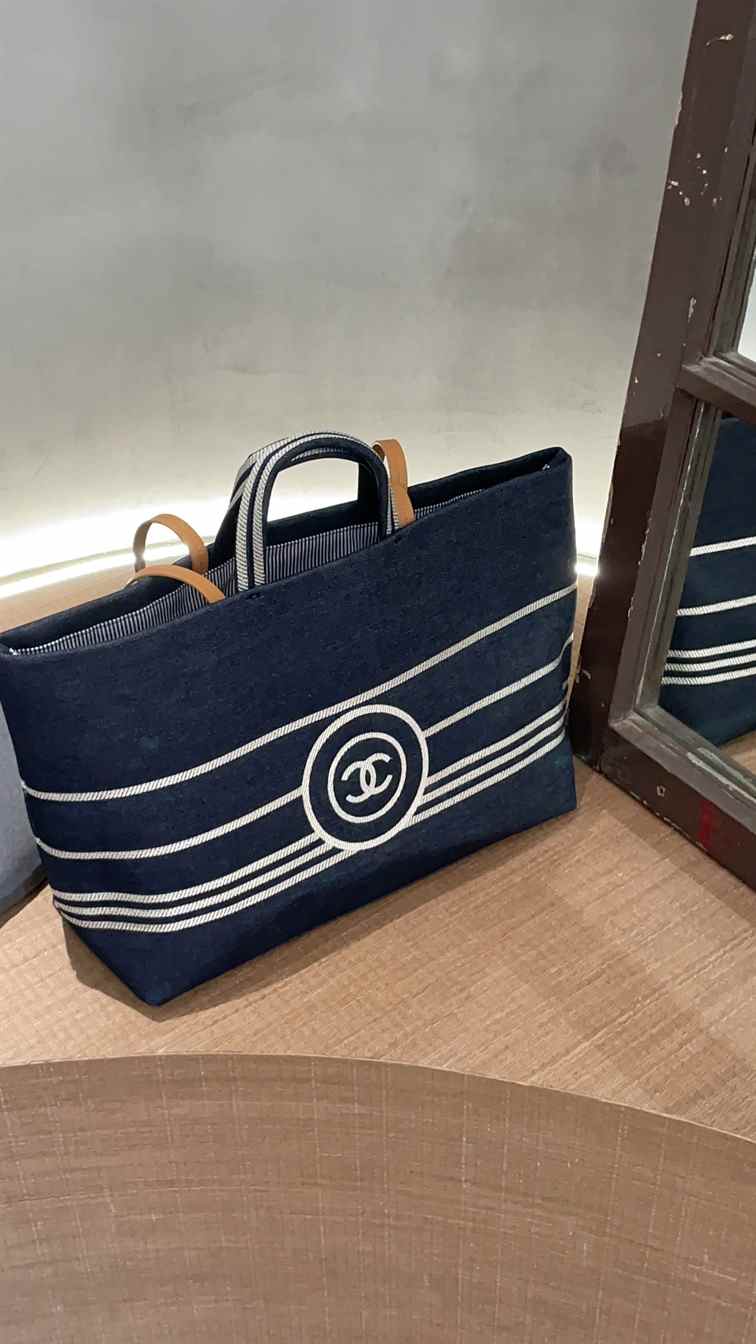 CHANEL Denim Shopping Tote Bag replica