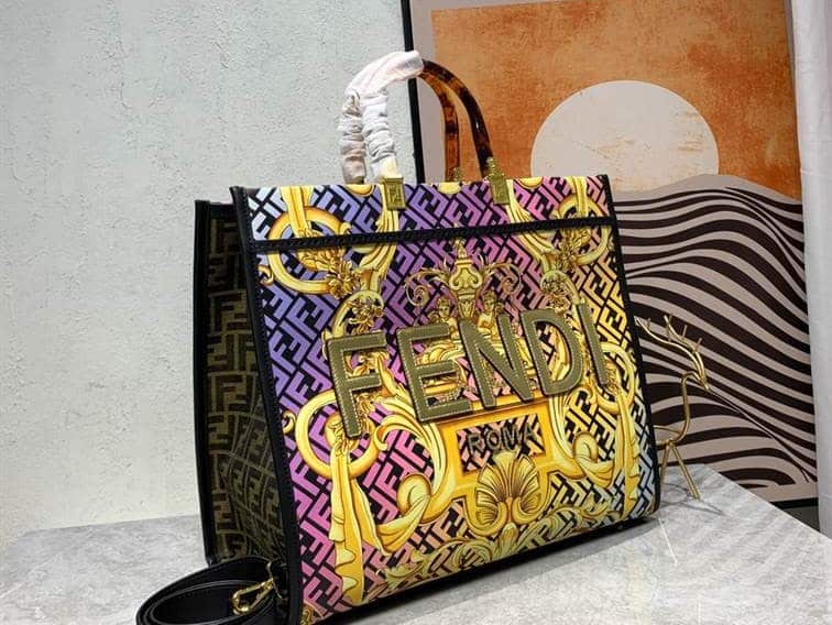 FENDACE Sunshine Medium Canvas Tote Bag replica