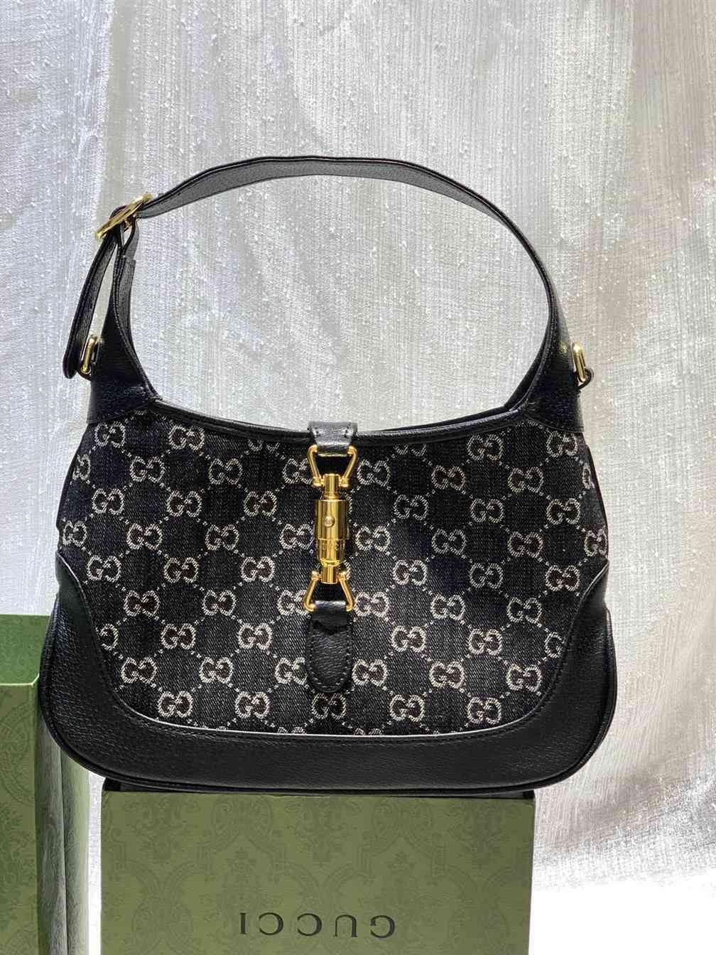 Gucci Jackie 1961 Denim Small Shoulder Bag replica