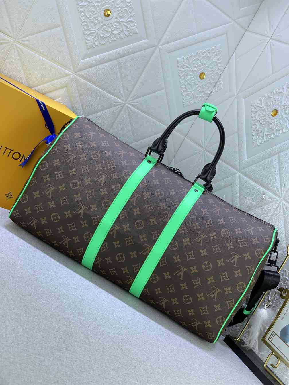 Louis Vuitton KEEPALL BANDOULIRE 50 Monogram Macassar Bag replica