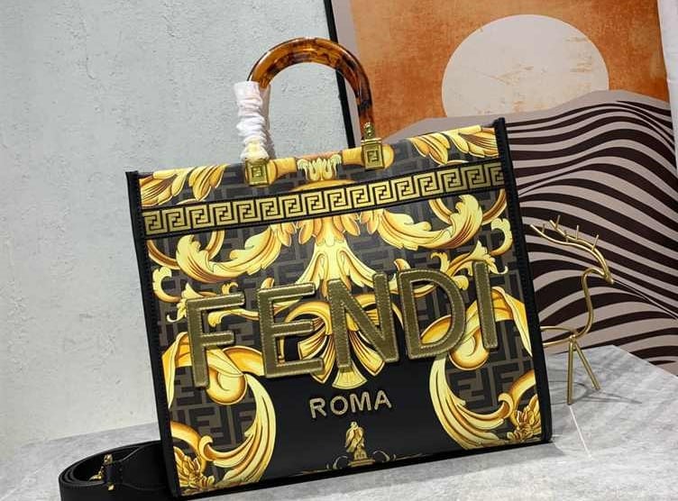 FENDACE SUNSHINE LEATHER TOTE BAG replica