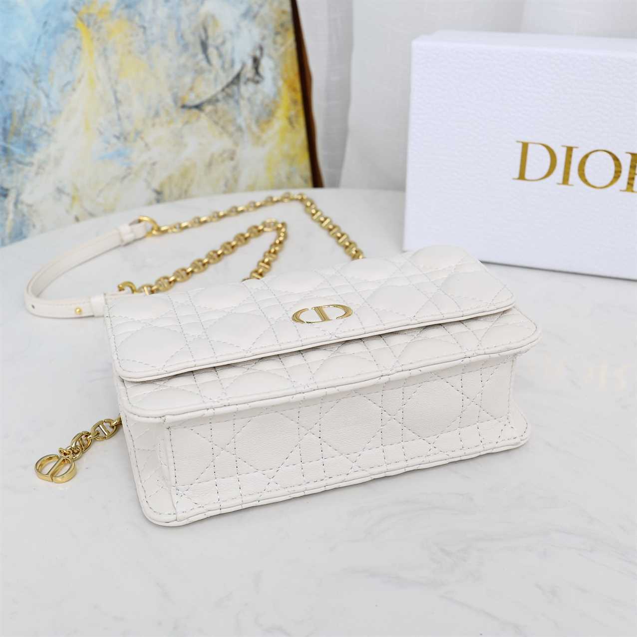 Dior Caro Belt Pouch With Chain replica