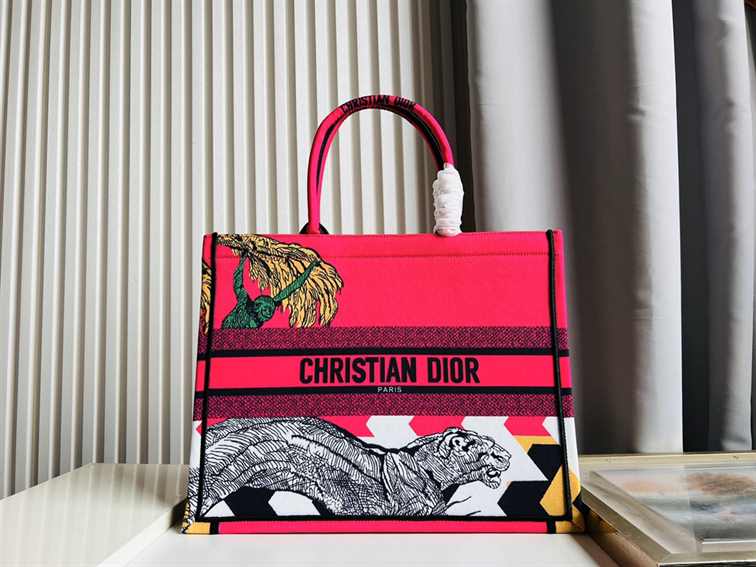 Dior Medium Book Tote Animal Pattern replica