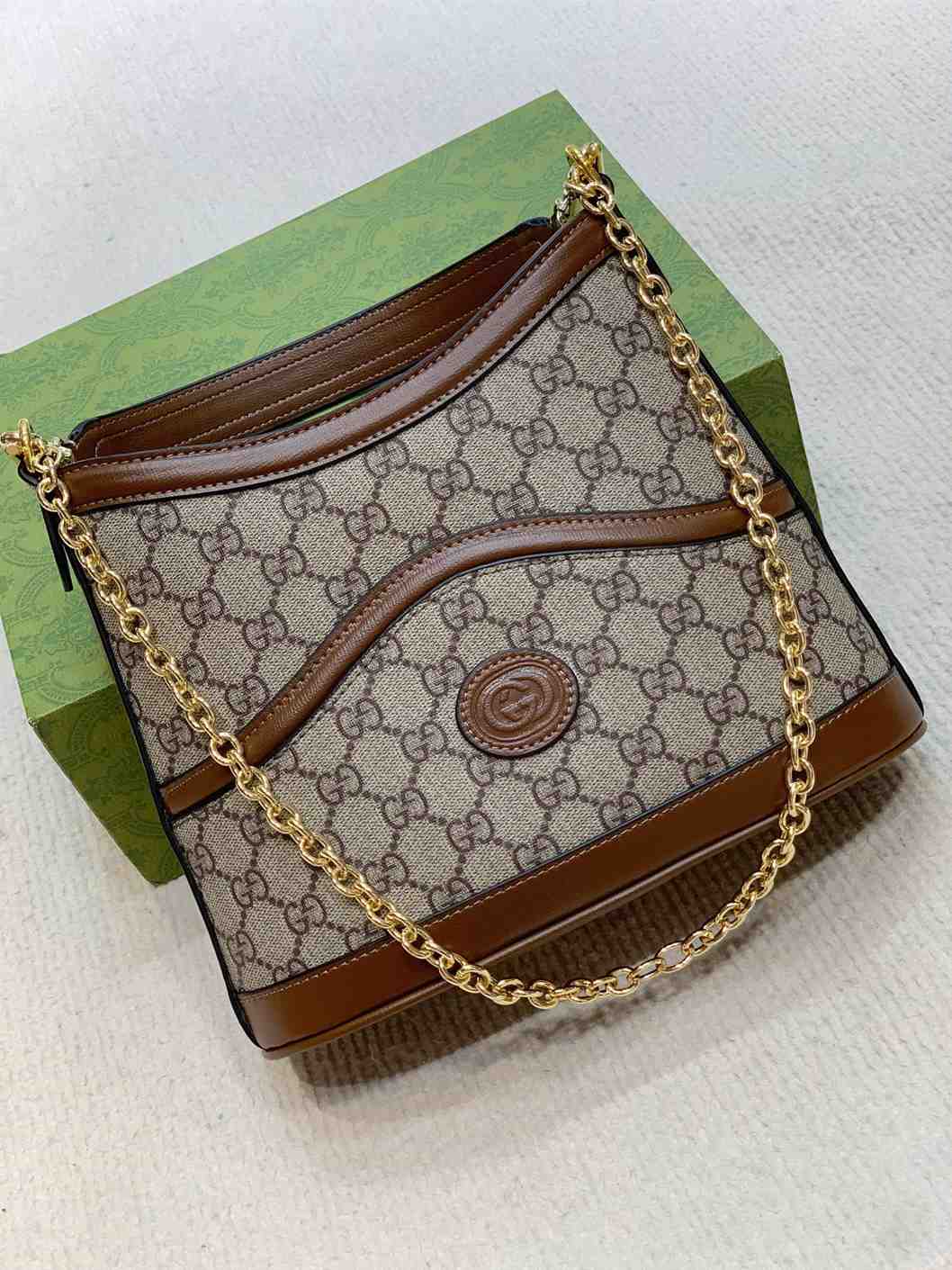 Gucci Large Shoulder Bag with Interlocking G replica
