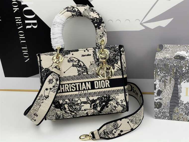 Dior Medium Lady-D Lite Animals Pattern replica