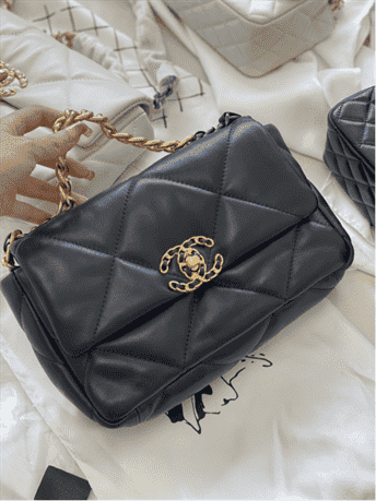 CHANEL Goatskin Quilted Medium 19 Flap replica