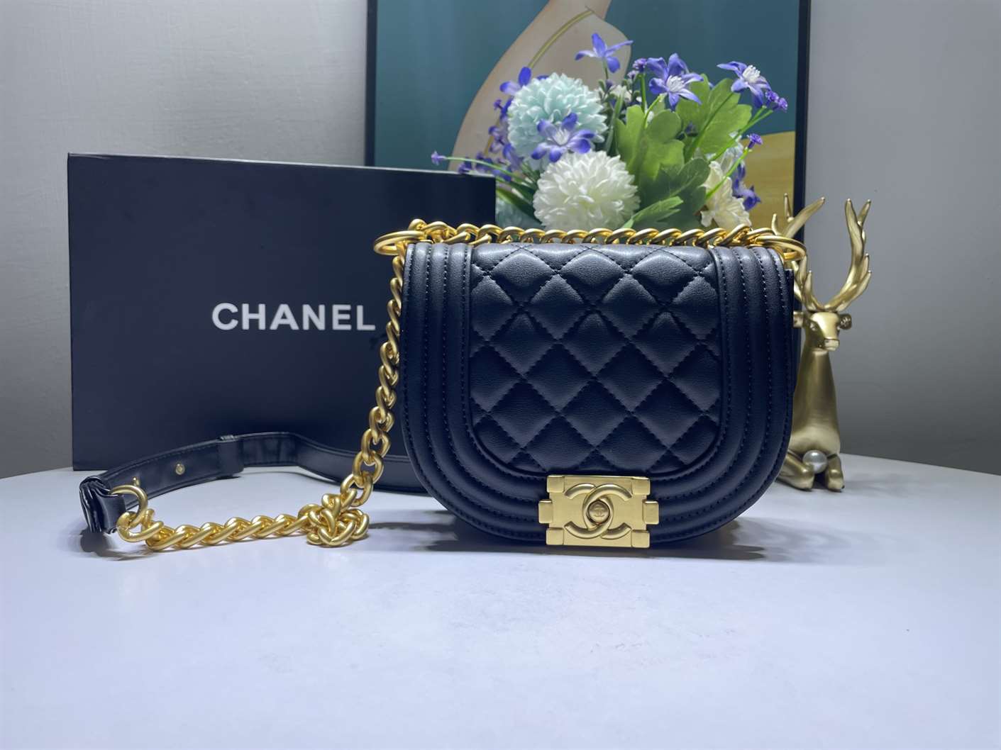 CHANEL  MINI BOY MESSENGER BAG replica