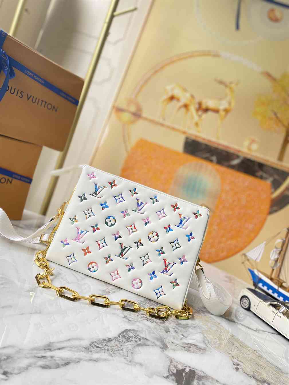 Louis Vuitton Coussin PM Monogram Flowers replica