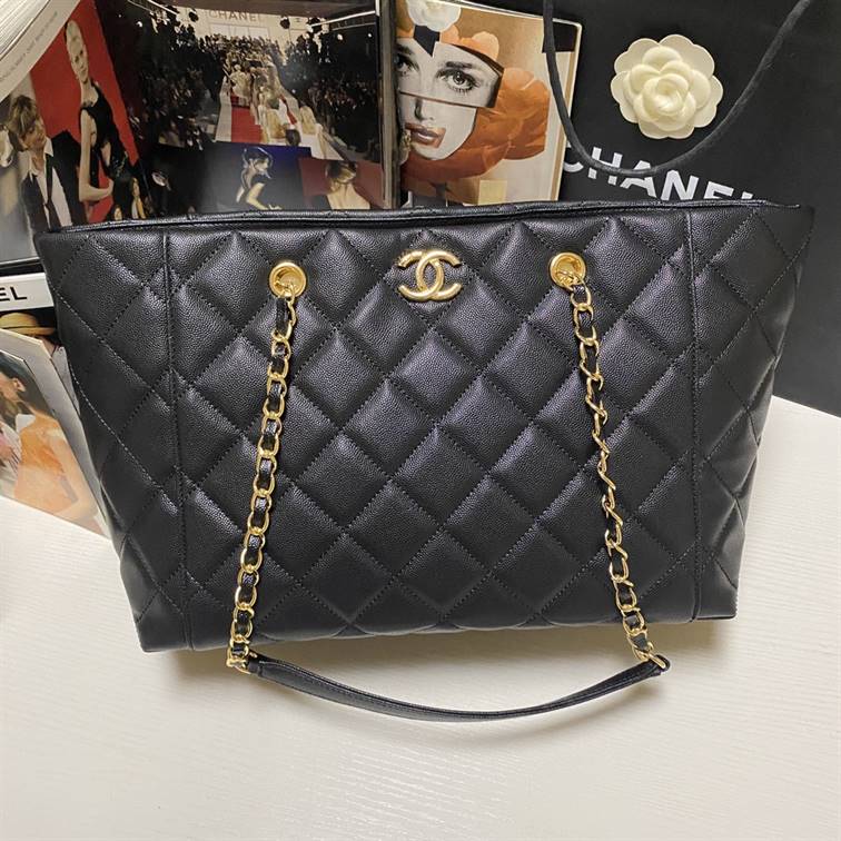 CHANEL QUILTED LEATHER TOTE BAG   Original replica
