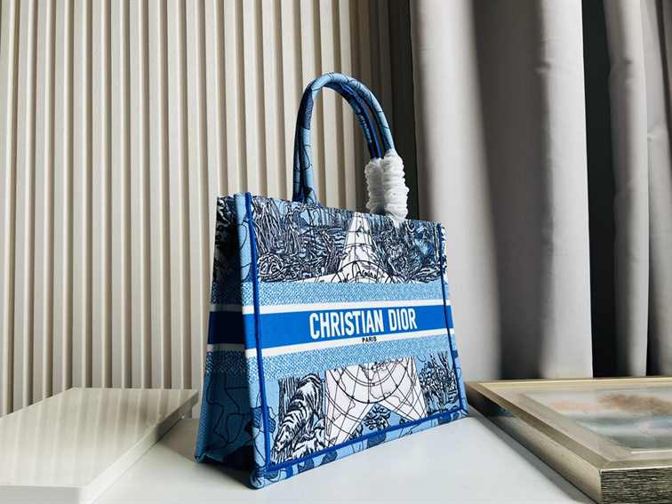 Dior Small Book Tote Earth Pattern replica