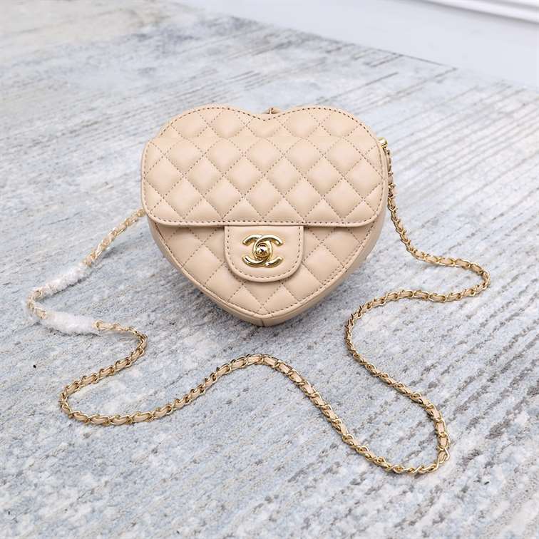 CHANEL Lambskin Quilted CC In Love Heart Bag replica