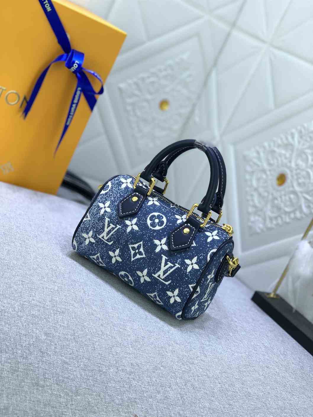 Louis Vuitton NANO SPEEDY Monogram Denim  replica