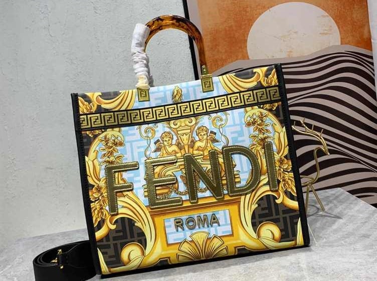 FENDACE SUNSHINE LEATHER TOTE BAG replica