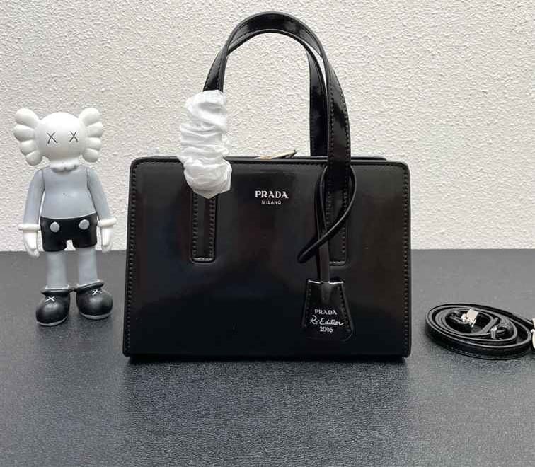 Prada Re-Edition Brushed-Leather Mini Handbag replica
