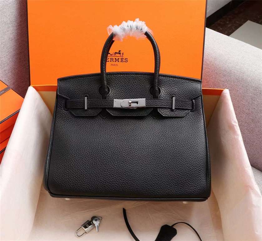 Hermes Birkin bag 35 Black Togo leather replica
