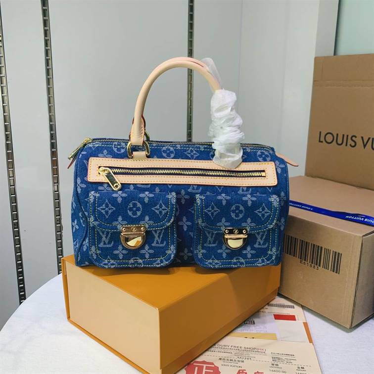Louis Vuitton Blue Monogram Denim Neo Speedy Bag replica