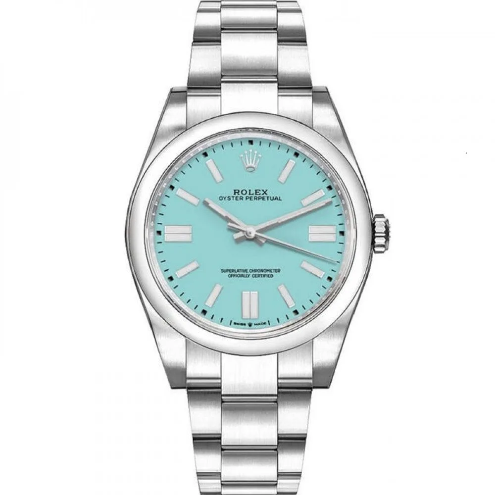 Rolex Oyster Perpetual 124300 Steel Turquoise Index Dial