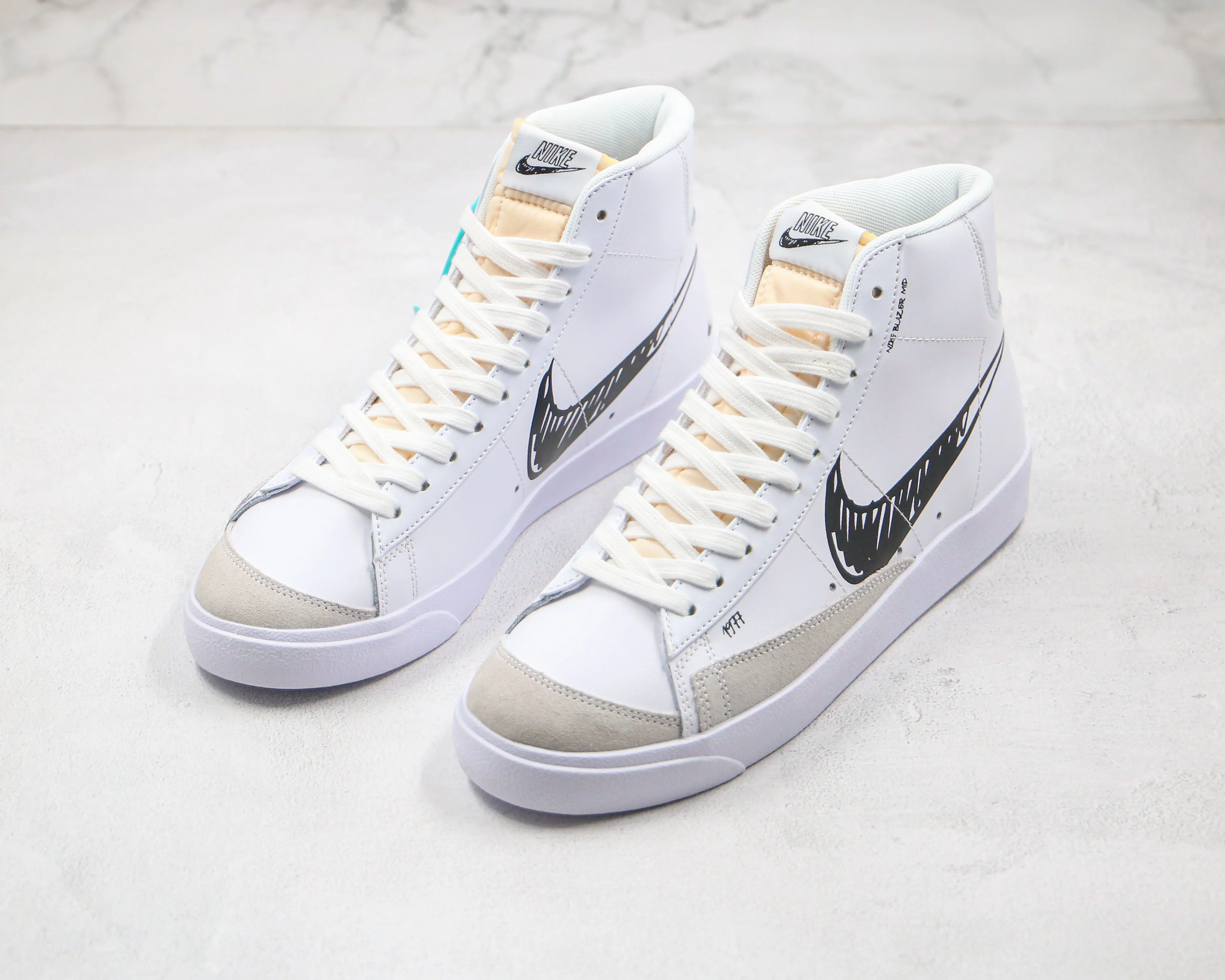 Nike Sneaker Réplica  BLAZER MID  Sketch Black Swoosh