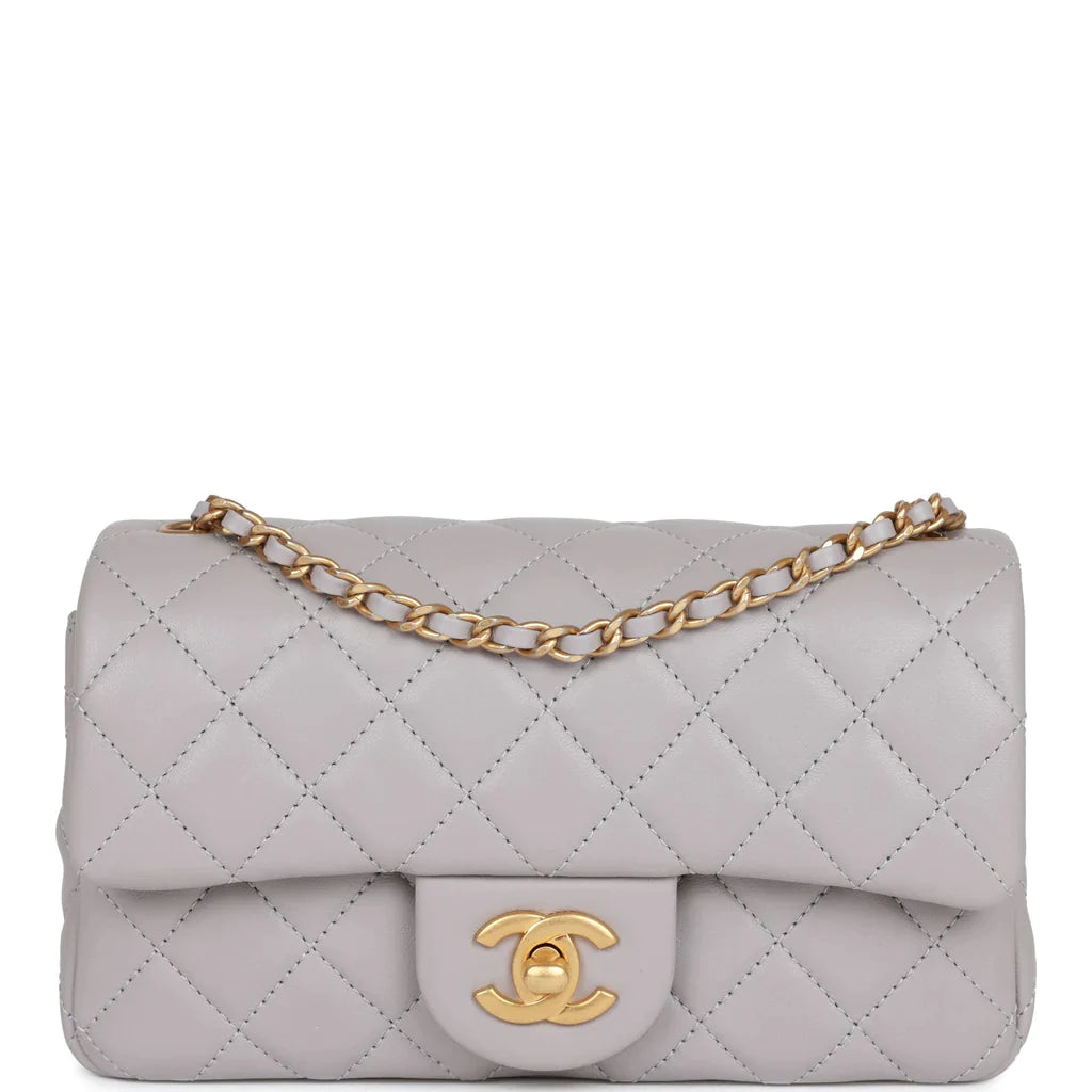 Chanel Rectangular Flap Bag Gold Chain