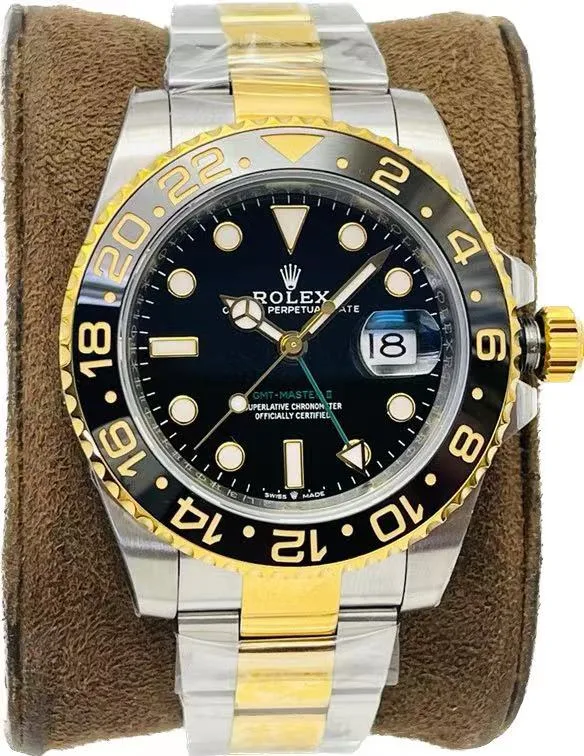 Rolex GMT MASTER II Gold Green DIAL 116713LN Automatic Men s Watch