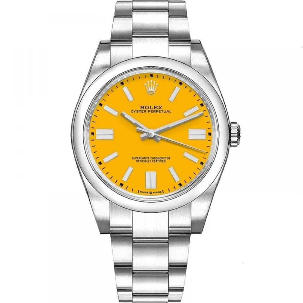 Rolex Oyster Perpetual 124300 Steel Yellow Index Dial