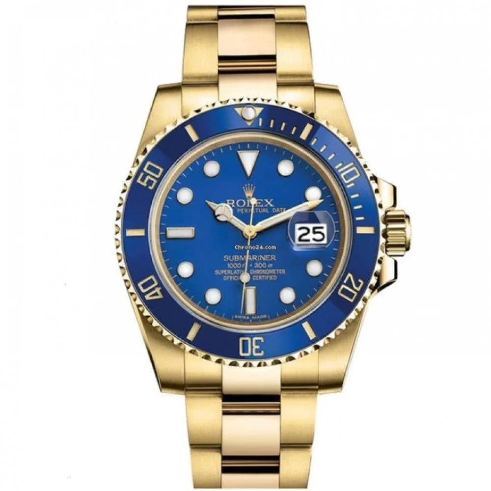 Rolex Submariner Date Blue Gold Automatic Men s Watch 116618LB