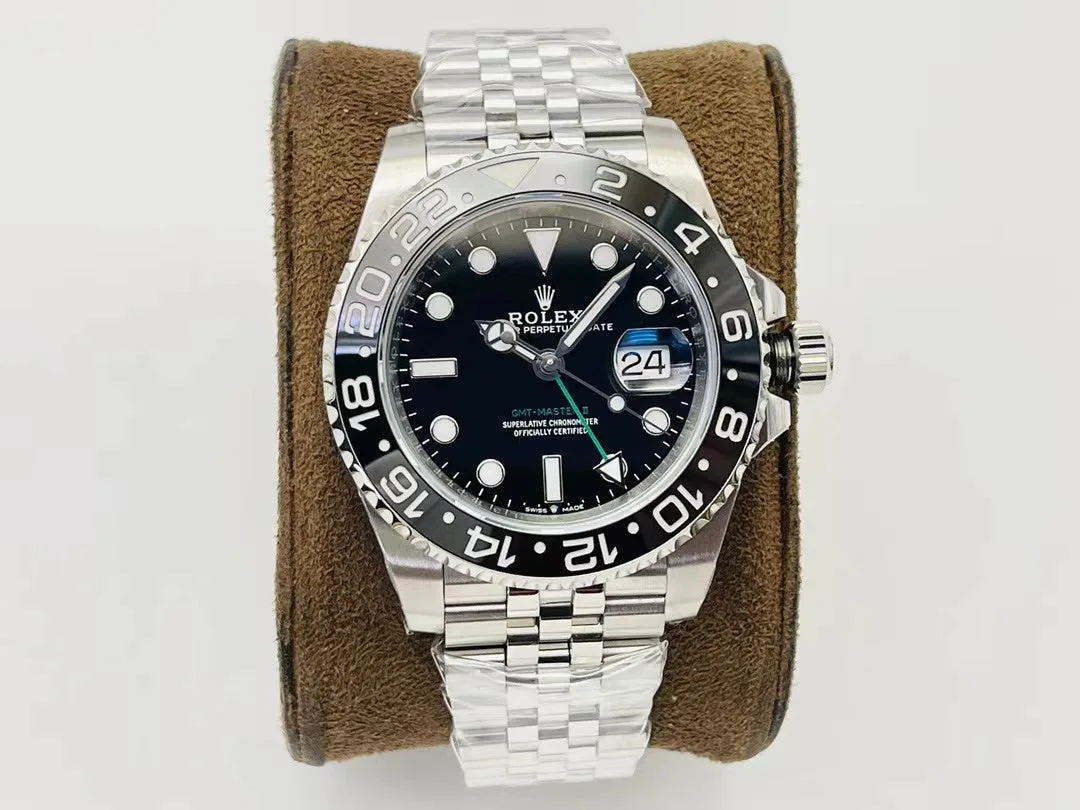Rolex GMT MASTER II Gold Black DIAL 116710LN Automatic Men s Watch