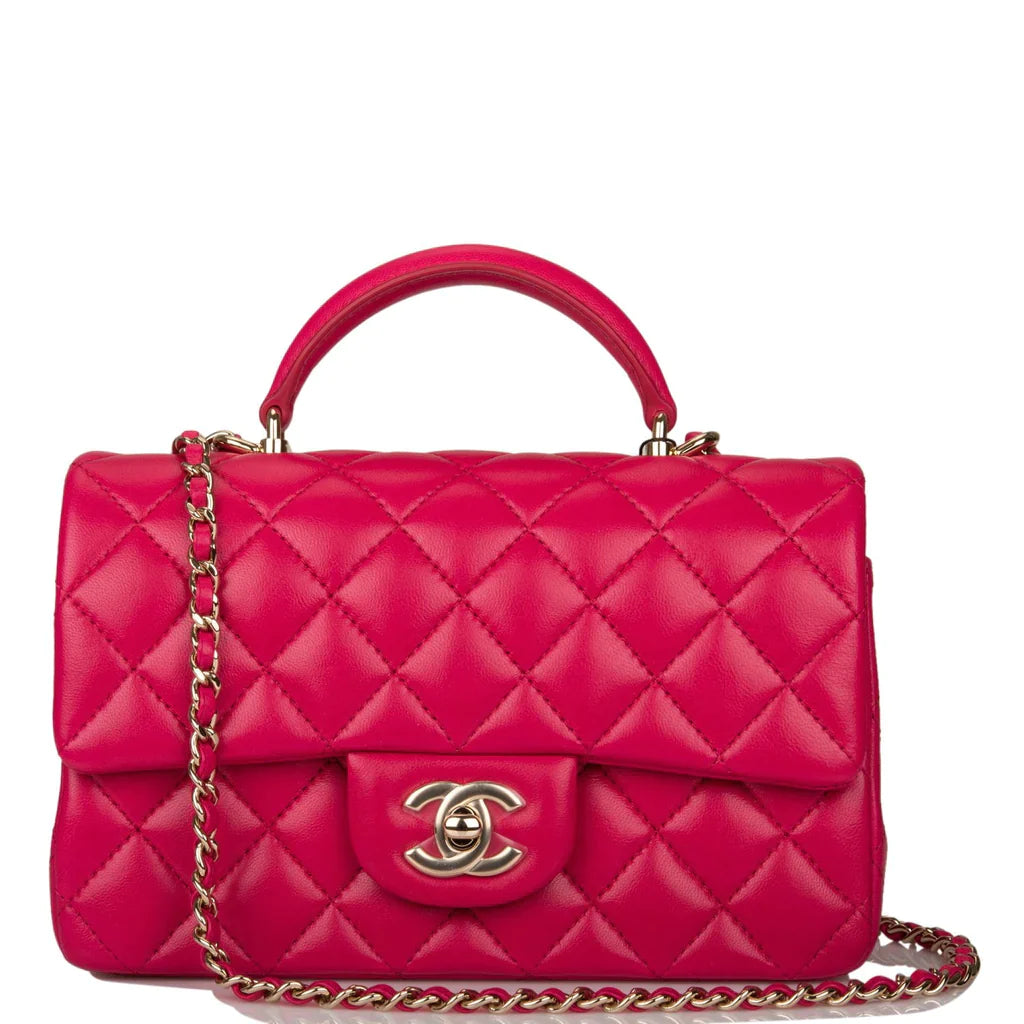 Chanel Rectangular Flap Bag Gold Chain