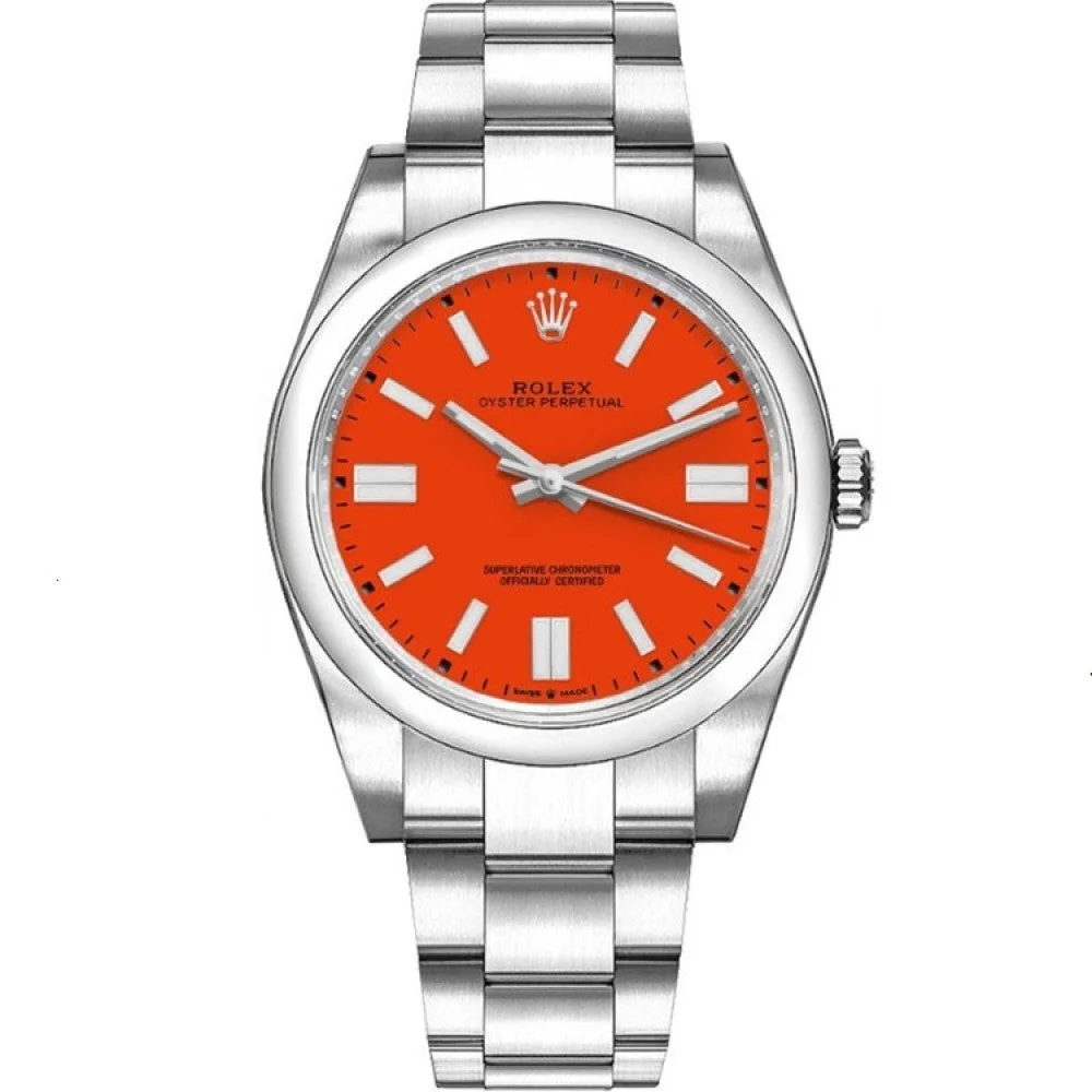 Rolex Oyster Perpetual 124300 Steel Red Index Dial