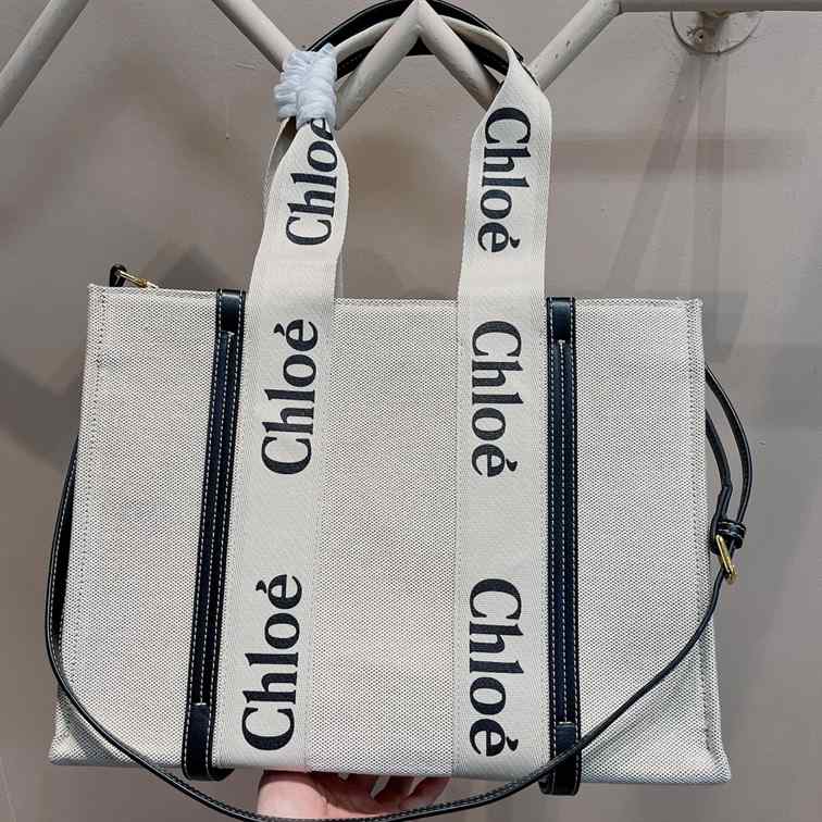 Chloe CHLO Woody Medium canvas tote replica