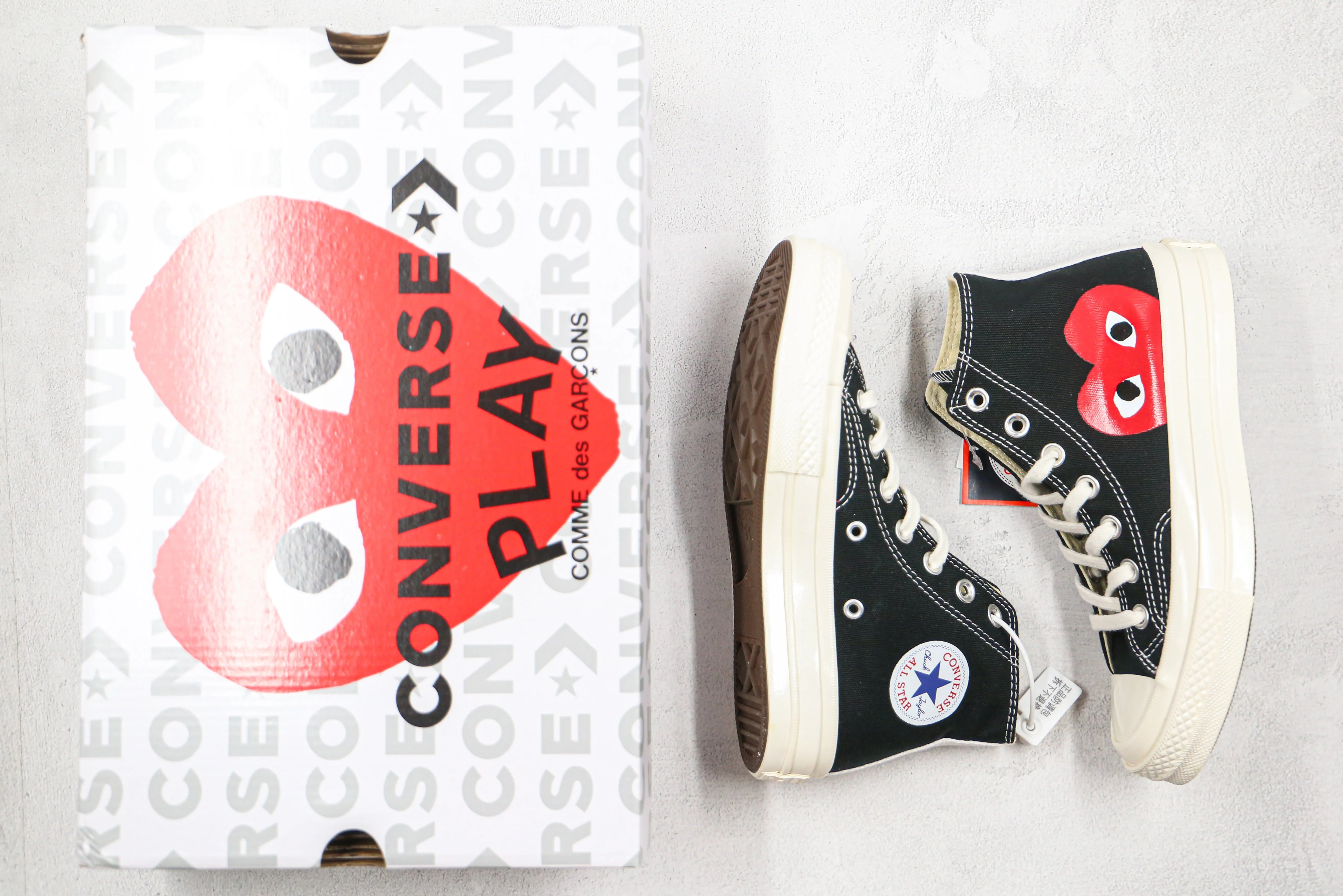 Réplica 1970s CDG Play Chuck Converse Shoes