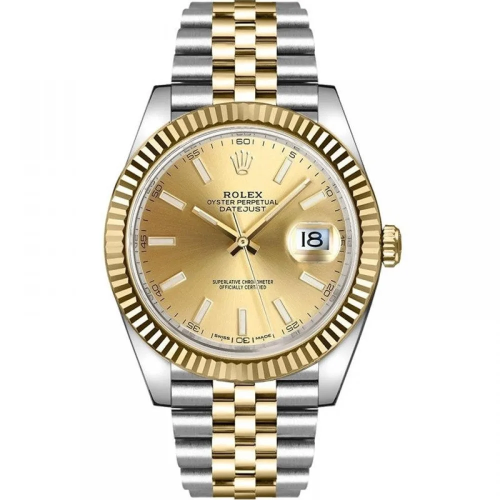 Rolex Datejust Two Tone Champagne Dial Automatic Men s Jubilee Watch 126334