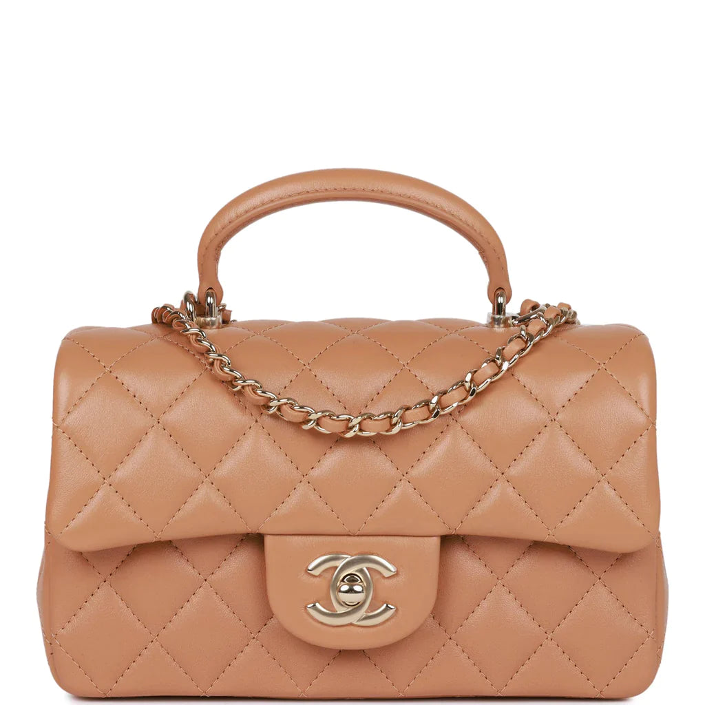 Chanel Rectangular Flap Bag Gold Chain
