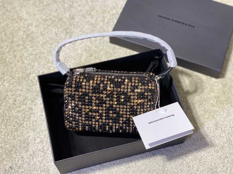 ALEXANDER WANG Heiress Pouch in Rhinestone Mesh replica