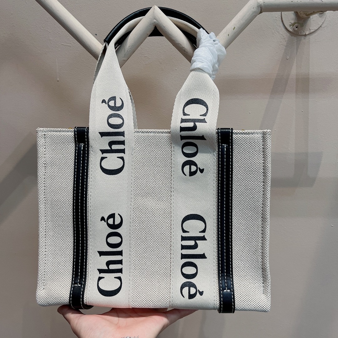 Chloe CHLO Woody Small canvas tote replica