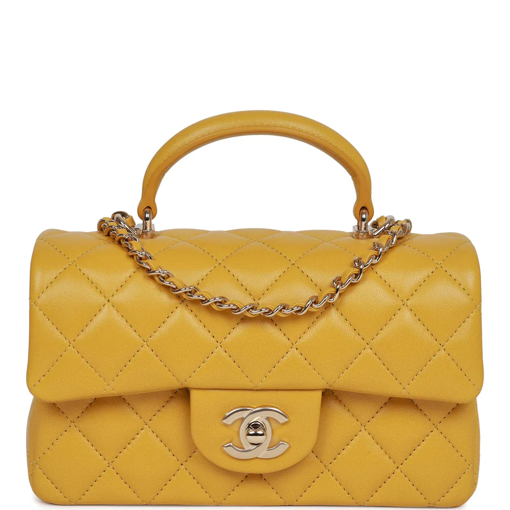Chanel Rectangular Flap Bag Gold Chain