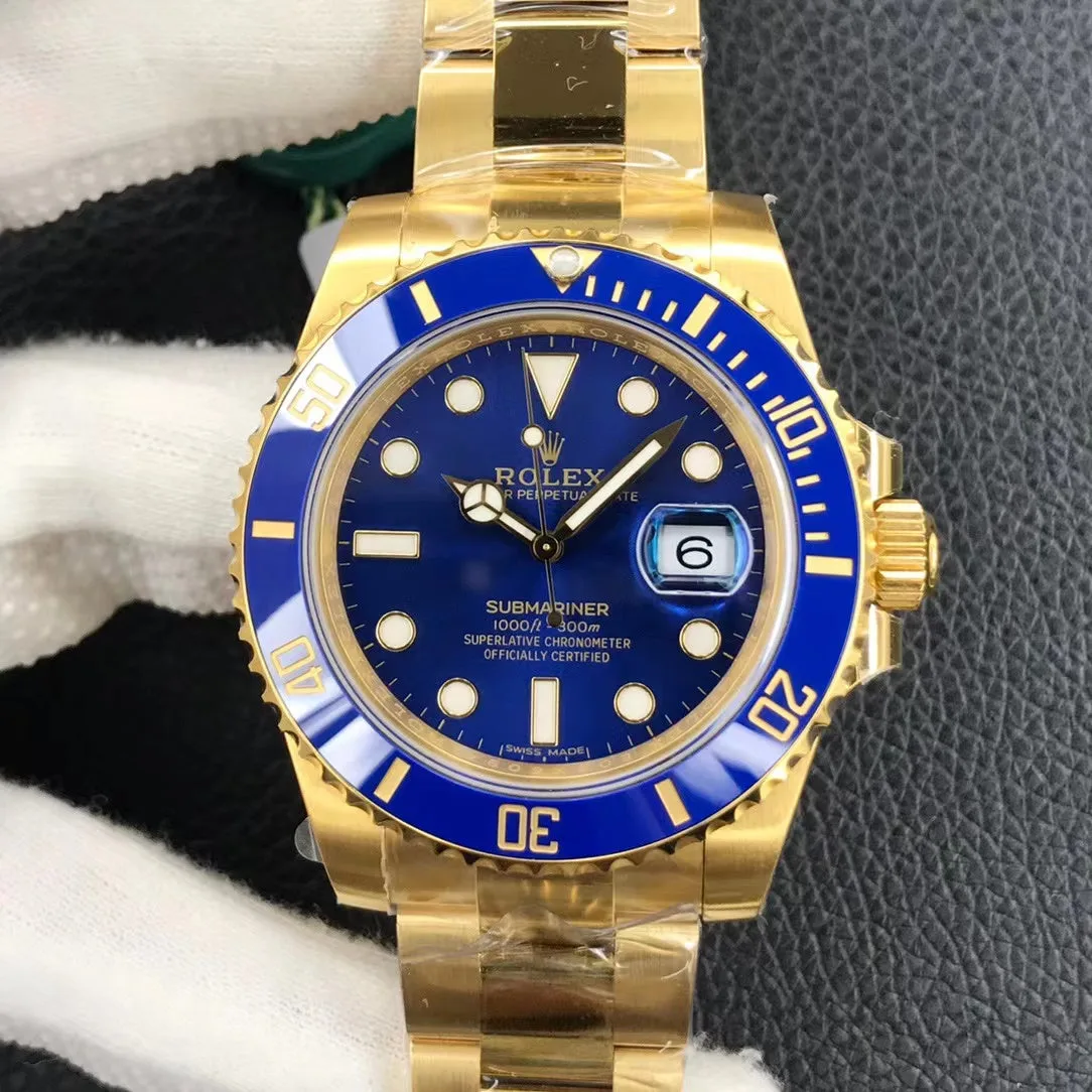 Rolex Submariner Date Blue Gold Automatic Men s Watch 116618LB