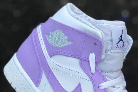Réplica AIR JORDAN 1 Mid PURPLE AND WHITE