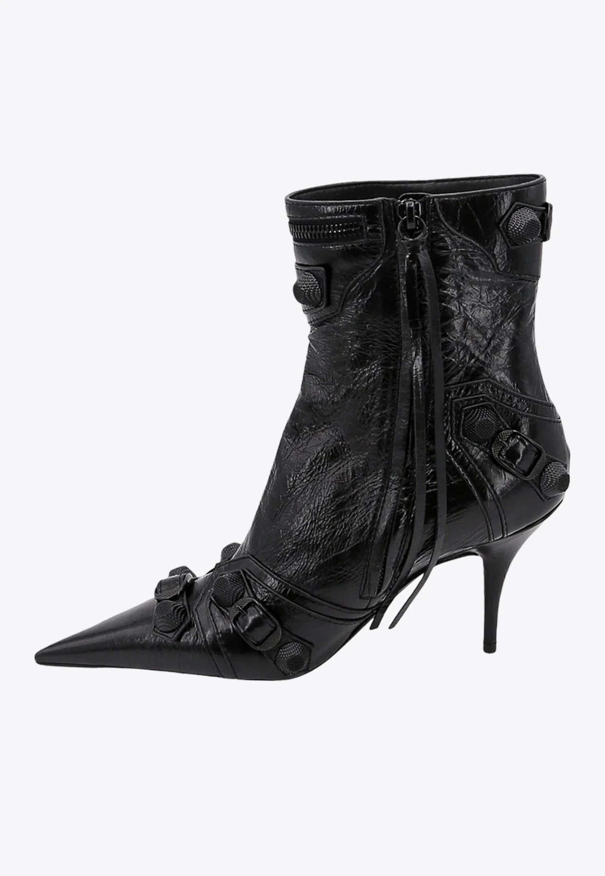 Balenciaga Cagole 90 Leather Ankle Boots