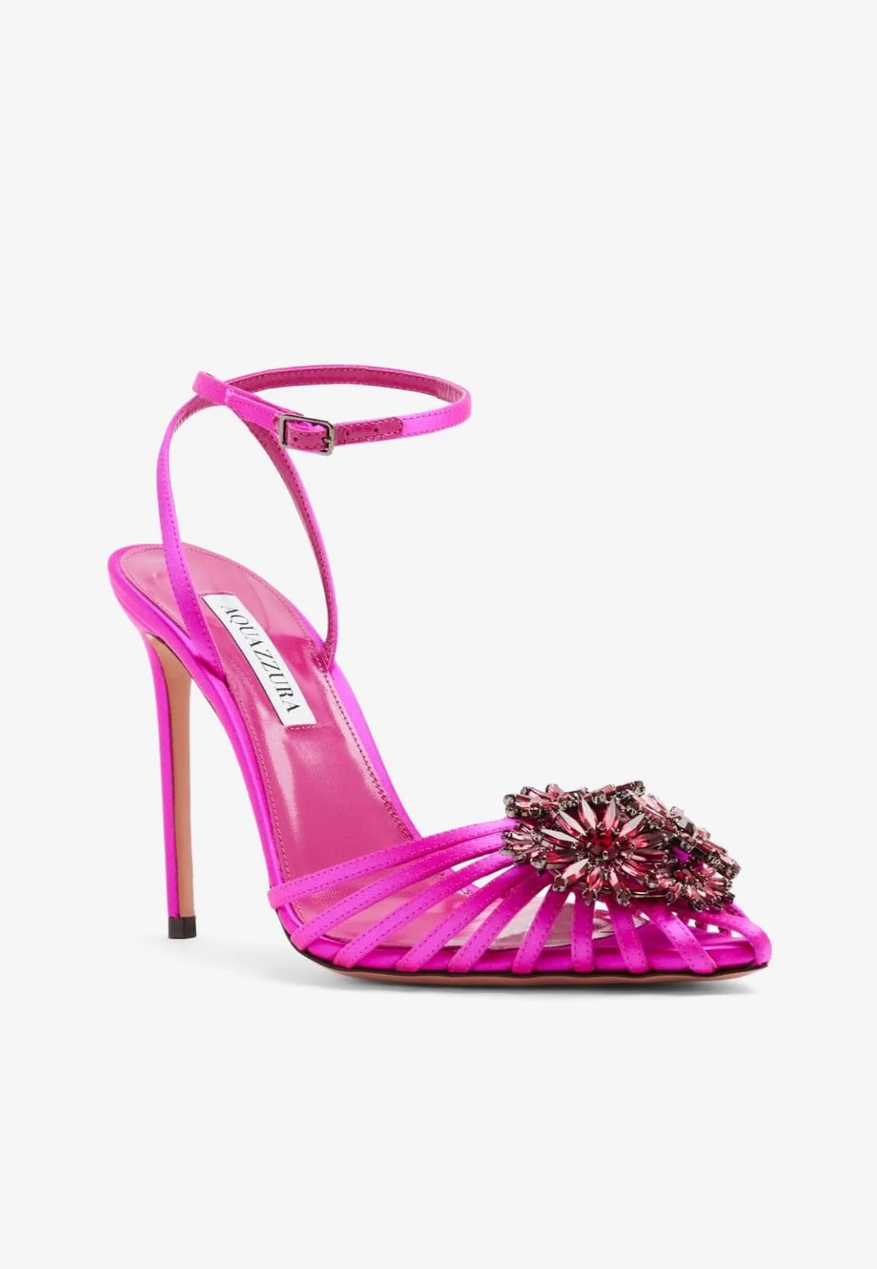 Aquazzura Margarita 105 Satin Pumps Women Shoes