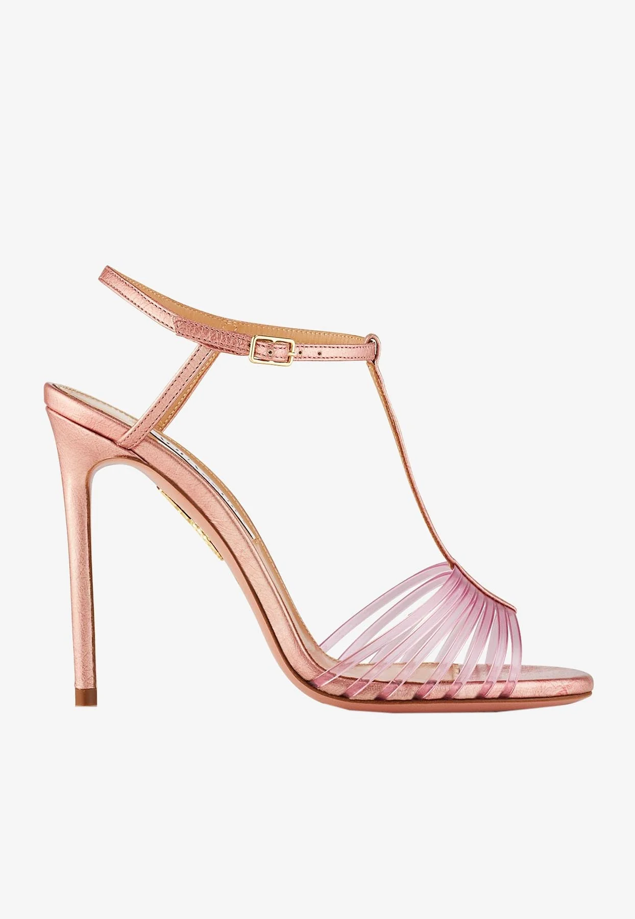Aquazzura Amore Mio 105 Sandals in Nappa Leather and PVC Women Shoes