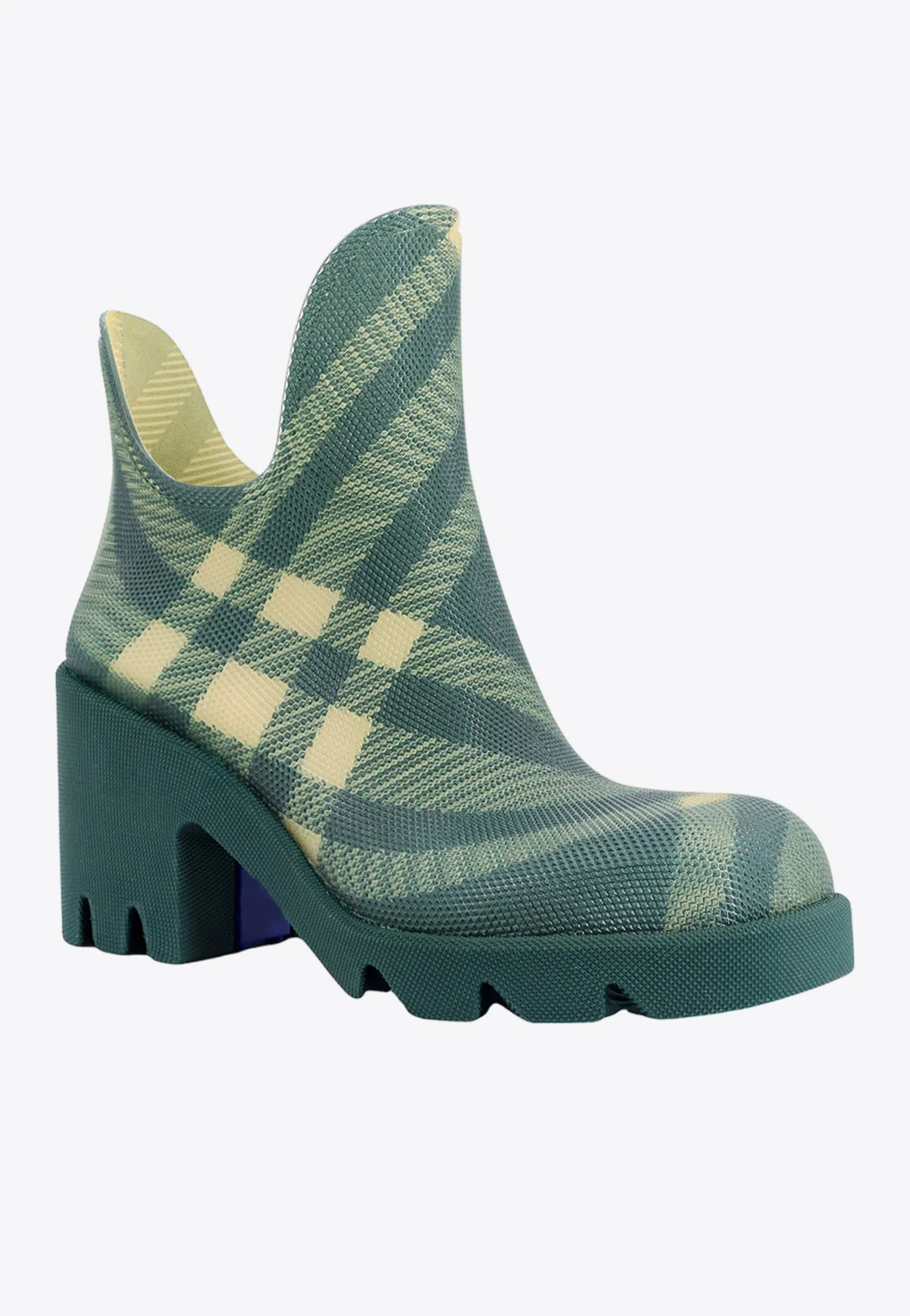 Burberry Checked Ankle Lug Boots