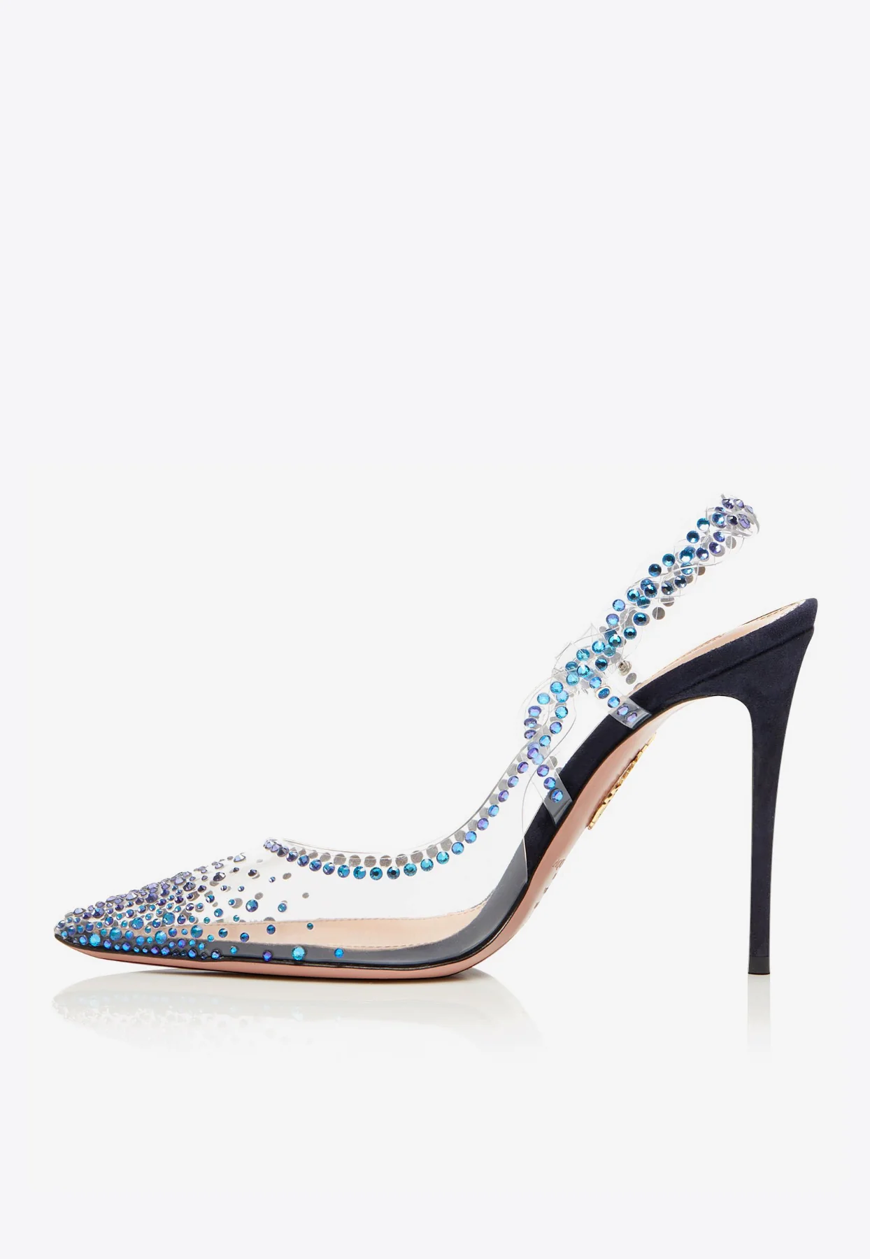 Aquazzura Heaven 105 Sling-back Pointed Pumps in PVC Women Shoes